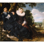 Een voor die tijd opvallend spontaan huwelijksportret van Isaac Massa en Beatrix van der Laen door de bevriende Frans Hals, ca. 1622. Met liefdestuin rechts en links een distel met de bijnaam ‘mannentrouw’. Collectie: Rijksmuseum