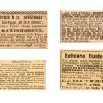 V.l.n.r. Het Nieuwsblad voor Nederland 30-11-1903 x2 / De Courant 03-02-1905 / De courant Het Nieuws van den Dag 25-06-1923.