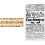 Vlissingse Courant (28-12-1918) / De Telegraaf (28-05-1920).