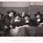 De Staalmeesters 1661 naar Rembrandt. (ca 1854)