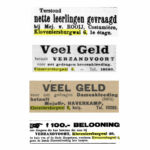 Krantenartikelen Kloveniersburgwal 6. V.b.n.b; Het Volk 17-04-1907 / De Telegraaf 18-03-1912 / Algemeen Handelsblad 03-03-1914 / Het Volk 27-11-1914.