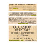 Alg. Handelsblad (10-9-1893) / Nieuws vd Dag (3-9-1900) / Nieuws vd Dag (1-8-1902) / Alg Handelsblad (19-12- 1926).