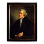 Portret Andreas Bonn, toegeschreven aan Adriaan de Lelie, deelportret op basis van een schilderij waarop de inwijding van Gebouw Felix Meritis te zien is. Bron: Nederlands Instituut voor Kunstgeschiedenis (RKD).