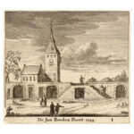 Jan Roodenpoortstoren in 1544 vanaf de stadszijde gezien.