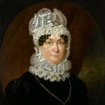 Portret van Ann Brander, echtgenote van Job Seaburne May door Jan Willem May.