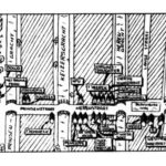 Plattegrondje van de binnenstad met het Zon's Hofje (achter nummer 20) en Fourtex (op nr. 18). De Telegraaf (04-01-1975).