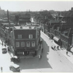 Rechts Spaarnwouderstraat gezien vanaf de Amsterdamse Poort in 1927-1929 door H.J.M. Valks, Noord-Hollands Archief.