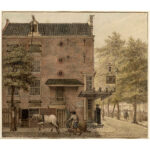 Reinier Vinkeles tekende ons pand Kalkmarkt 12 (1775).