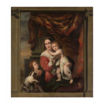 Schoorsteenstuk gemaakt door Ferdinand Bol van Johanna de Geer met haar twee kinderen. Ze liet zich afbeelden als zorgzame moeder, vandaar dat het werk gezien wordt als allegorie op Caritas (zorgzaamheid).