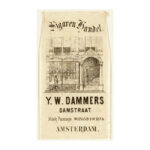 Sigarenzaakje Damstraat 19 op de hoek van de passage Wijnand Fockink (1886-1880).