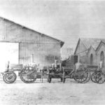 Locomobiles ten behoeve van het Liernurstelsel te Leiden in 1872. Hiermee werd het vacuüm in de verzamelreservoirs opgewekt.