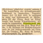 Uit het Algemeen Handelsblad (14-07-1916).