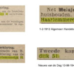 Diverse krantenknipsels waarin het pand Haarlemmerdijk 51 genoemd wordt