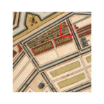 Uitsnede uit kaart stadsarchitect Daniel Stalpaert (1662).