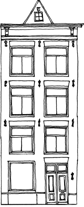 Tekening Gevel Pand Haarlemmerstraat 46 Fb