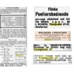 V.l.n.r.: De Telegraaf (1908) / Gooi- en Eemlander 26-11-1925 / Nw Isr. Weekblad 1-11-1957 / De Telegraaf 07-11-1962 / De Telegraaf 22-04-1971.