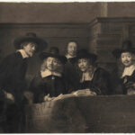 Natekening van De Staalmeester van Rembrandt.