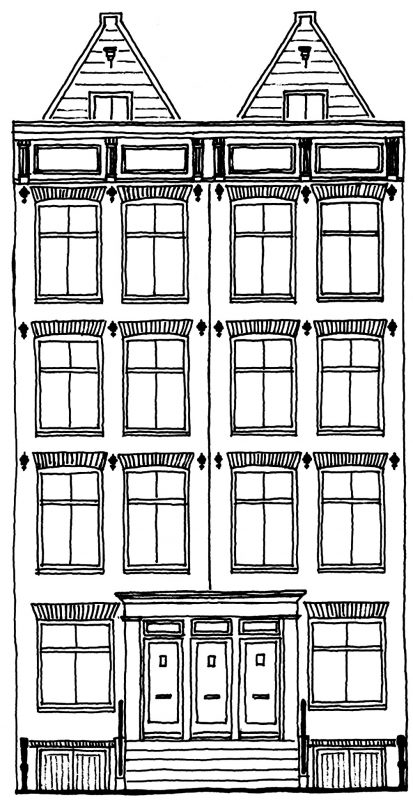 Tekening gevel panden Laagte Kadijk 10-11, Amsterdam