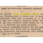 'Onvoorzichtige kinderen'. Bron: Nieuwe Haarlemsche Courant 23-04-1930 .