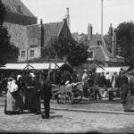 Markt op het Amstelveld, 1890. Foto: Olie, Jacob, Stadsarchief Amsterdam.