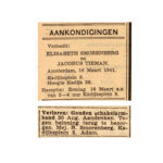 Algemeen Handelsblad (15-03-1941) / De Volkskrant (01-09-1949).