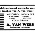 Advertentie voor cola drank van van Wees.