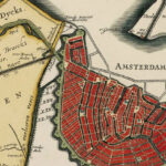 Kaart met situatie Spaarndammerdijk uit 1746 van het Hoogheemraadschap van Rijnland