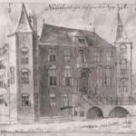 Tekening kasteel 1738 toegeschreven aan Jan de Beijer. Bron: Kasteelnederhorst.nl