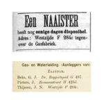 V.b.n.b. Zaanlandsch Nieuws- en Advertentieblad 27-09-1889 / Algemeen adresboek van de Zaanstreek 1897-1998.