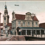Ansichtkaart met daarop 'De Waag' - Monnikendam anno 1901. Foto: NH-archief.