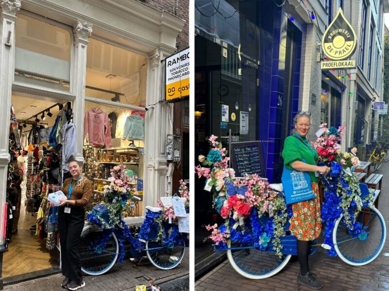 De befaamde Stadsherstel bloemenfiets.