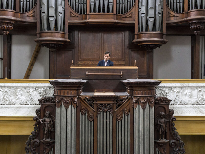 Nederland, Amsterdam, 13 augustus 2017
Prinsengracht, De Duif, orgel, organist, Stephan van de Wijgert
Foto: Thomas Schlijper - Copyright Thomas Schlijper